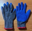 Перчатки хб с вспененным латексным обливом (серый/синий) каучук - ООО "СИЗ-ЕКБ" 