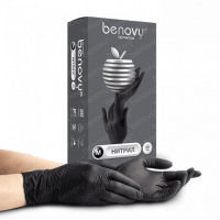 Перчатки BENOVY нитриловые черные (р-р S,M,L,XL) - ООО "СИЗ" 