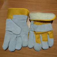 Перчатки спилковые комбинированные на искусственном меху АНГАРА (серые) - ООО "СИЗ" 