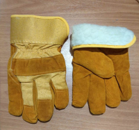 Перчатки спилковые комбинированные на искусственном меху АНГАРА (желтые) - ООО "СИЗ" 