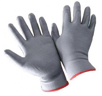 Перчатки нейлоновые с полиуретановым покрытием (серый с серым) - ООО "СИЗ" 