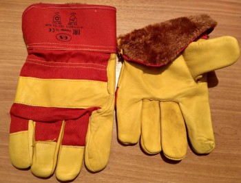 Перчатки кожаные комбинированные на искусственном меху - ООО "СИЗ" 